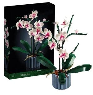 KLOCKI KONSTRUKCYJNE ORCHIDEA STORCZYK BIAŁY KWIAT DO UŁOŻENIA ICONS