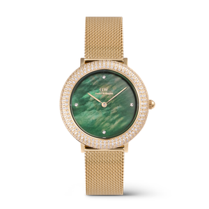 Daniel Wellington DW Watch Crystalline Bezel Evergold Green 32mm Gold