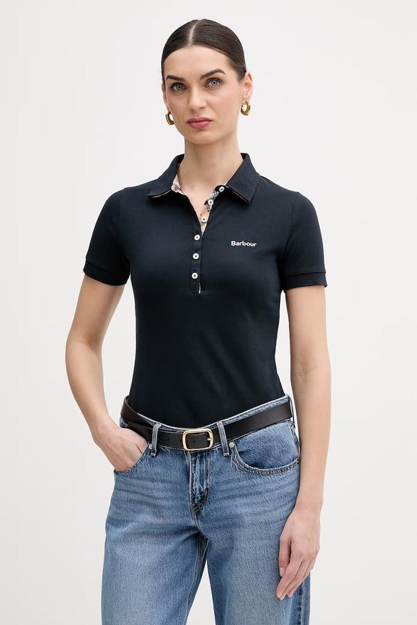 Barbour polo damskie bawełniane z elastanem