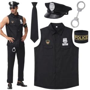 STRÓJ POLICJANTA DLA MĘŻCZYZN SEXY PRZEBRANIE HALLOWEEN KARNAWAŁ GLINA XL