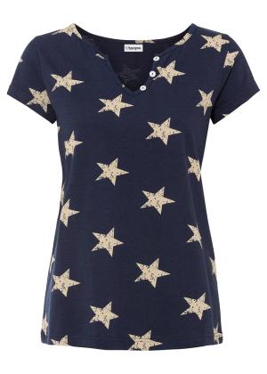 Bawełniany T-shirt we wzór w gwiazdki