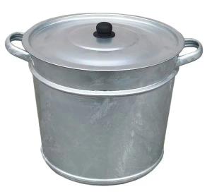 Kocioł stalowy ocynkowany 36cm pokrywa sitko gar garnek ocynkowany mocny 29