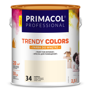 Farba Trendy Colors waniliowy (34) 2,5 l Primacol Professional