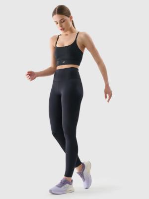 4F legginsy sportowe damskie z wysokim stanem 4FRSS25TFTIF306 czarne (XS)
