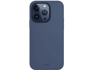OUTLET Etui - plecki UNIQ Silikonowe etui z MagSafe Lino Hue MagClick do iPhone 15 Pro Max Granatowy