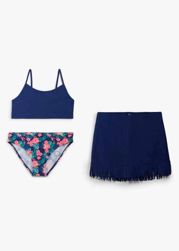 Bikini + spódniczka (3 części)