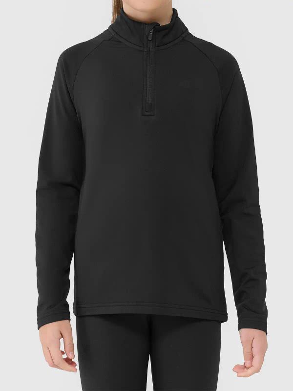 4F Bluza dziecięca BIELIZNA DRAPANA U106 czarna (122/128)