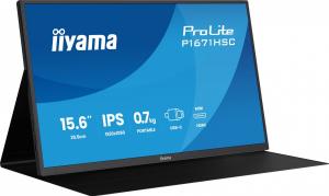 IIYAMA Monitor 15.6 cala P1671HSC-B1 IPS,FHD,miniHDMI,2xUSBC,250cd,8ms,2x1W, 0,7kg