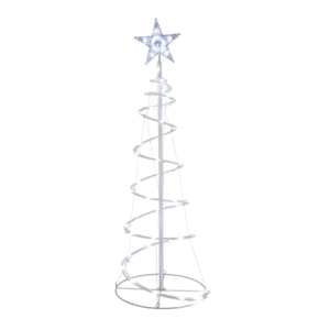 Choinka spiralna zewnętrzna Spark zimny biały 48 x 150 cm