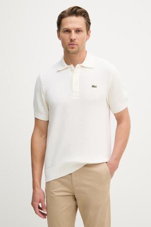 Lacoste polo swetrowe męskie z dodatkiem wełny