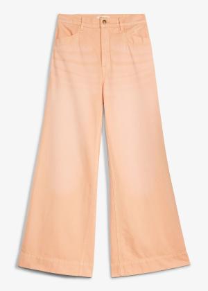 Jeansy wide leg, wysoki stan