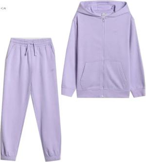 Dziewczęcy dres 4F komplet bluza + spodnie fioletowy 51S 158 cm