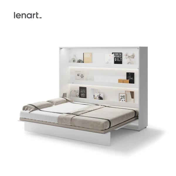 Półkotapczan poziomy BC-14 Bed Concept 160x200 cm 160x200 cm | Szary | składany | funkcjonalny | oszczędność przestrzeni