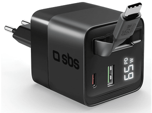 Ładowarka SBS GaN 65W z wyświetlaczem