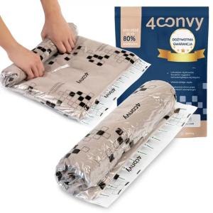 4CONVY Worek próżniowy 30x40 do ubrań odzieży walizki rolowany zwijany mały