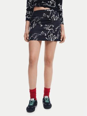 Desigual Spódnica mini 25SWFW03 Czarny Regular Fit