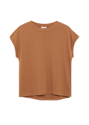 T-Shirt mit überschnittenen Schultern und Turn-up