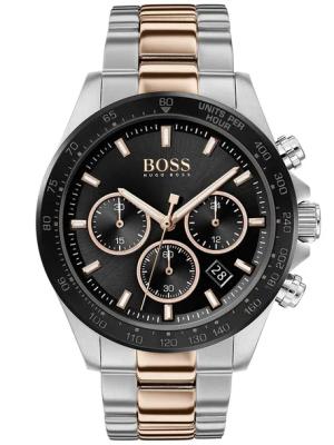 ZEGAREK MĘSKI Hugo Boss 1513757 Hero Złoty Datownik WR50 Stalowy 43 mm