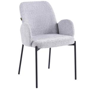 Krzesło tapicerowane CX2024 szary baranek boucle | OUTLET