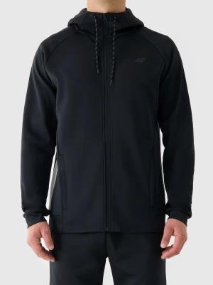4F bluza męska treningowa zapinana z wykończeniem szybkoschnącym 4FWAW25TFSWM587 czarny (XXL)