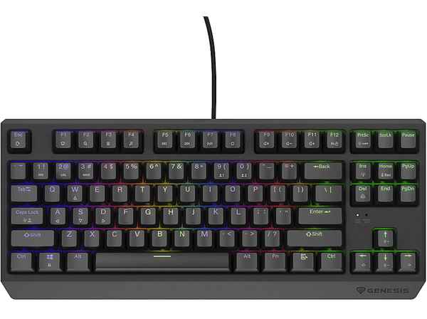 Klawiatura przewodowa GENESIS Thor 230 TKL Outemu Brown Czarny
