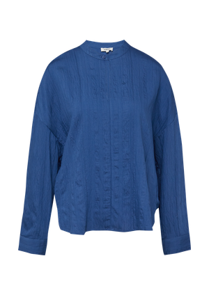 Strukturierte Oversize Bluse im Viskosemix