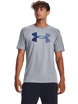 UNDER ARMOUR t-shirt męski koszulka bawełniana sportowa BIG LOGO szara (S)