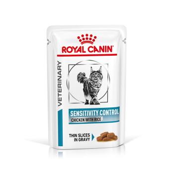 ROYAL CANIN Veterinary Sensitivity Control kurczak z ryżem, delikatne kawałki w sosie 12x85 g