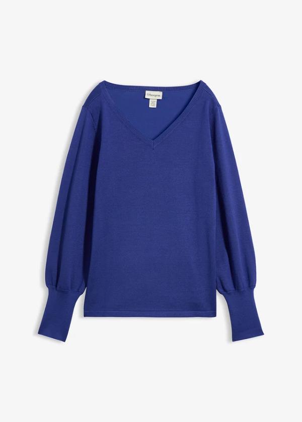 Sweter z cienkiej dzianiny z wiskozą