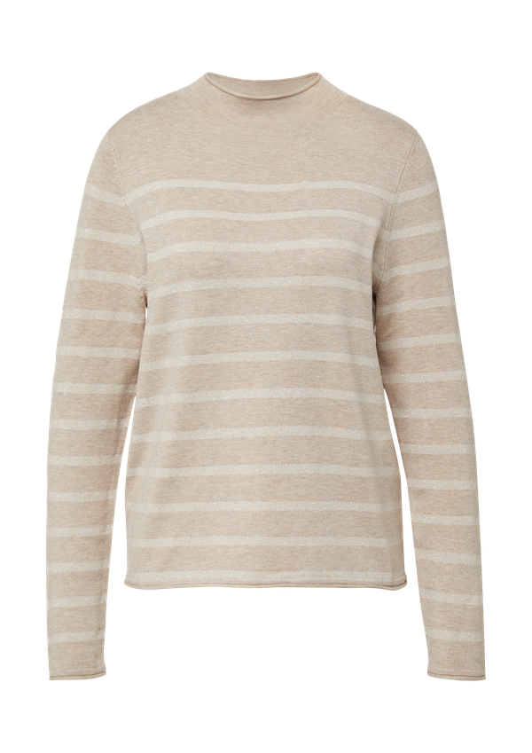 Sweter z cienkiej dzianiny wiskozowej z brokatowymi paskami