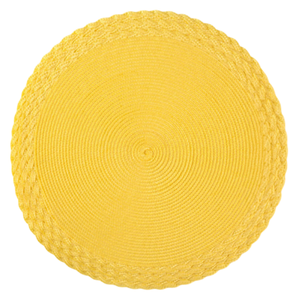 Mata okrągła z obszyciem 38 cm żółty