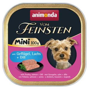 animonda Vom Feinsten karma mokra dla psa, Adult, Mini 32x100 g Drób z łososiem