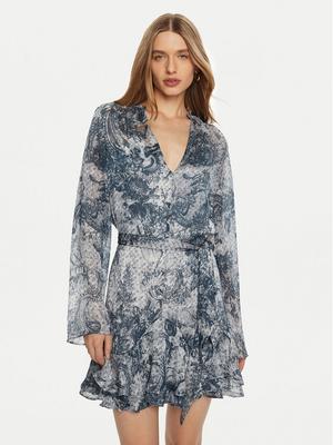 Guess Sukienka koszulowa W5RK35 WDW82 Niebieski Classic Fit