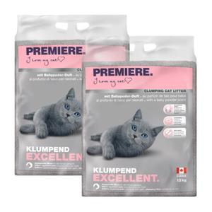 PREMIERE Excellent zbrylający się żwirek 2x12 kg