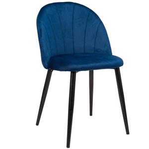 KRZESŁO TAPICEROWANE 833-1 NIEBIESKI WELUR | OUTLET