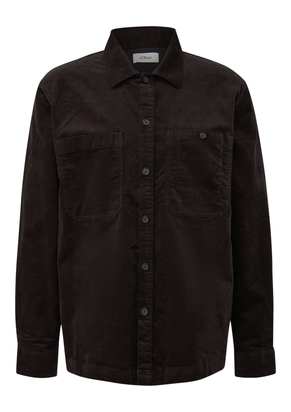 Overshirt wykonany z cienkiego sztruksu po przekątnej