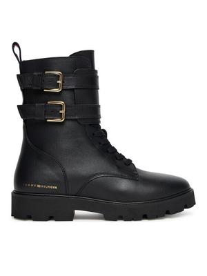 Tommy Hilfiger Trzewiki Biker Laceup FW0FW08986 Czarny