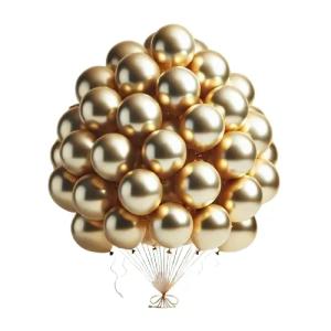 Balony złote szampański BL41 złoty chrom komunia Urodziny 26 cm Duże 50 szt