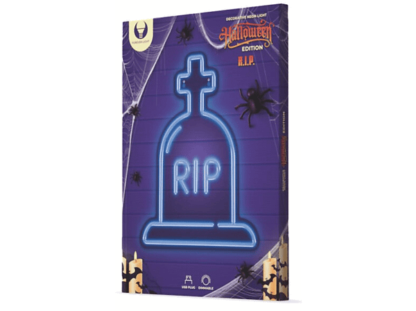 Neon FOREVER TF1 Plexi LED RIP Nagrobek Niebieski USB 5V 1A Ściemniacz FPNE16