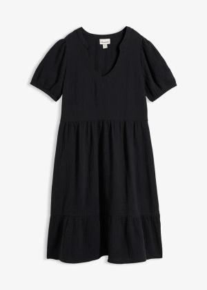 Sukienka oversized z   muślinu z bawełny