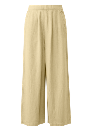 Spodnie culottes z mieszanki lnu
