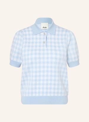 Allude Dzianinowa Koszulka Polo Z Kaszmiru blau