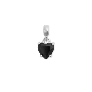 Daniel Wellington DW Charm Heart Crystal 12x6mm Silver/Black
