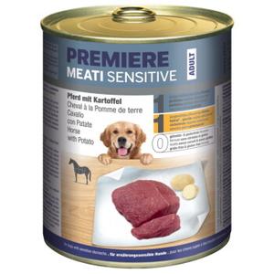 PREMIERE Meati Sensitive mokra karma dla psa, Adult, Konina z Ziemniakami 24x800 g