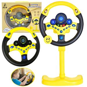 INTERAKTYWNA KIEROWNICA DLA DZIECI SYMULATOR JAZDY SAMOCHÓD AUTO KLAKSON