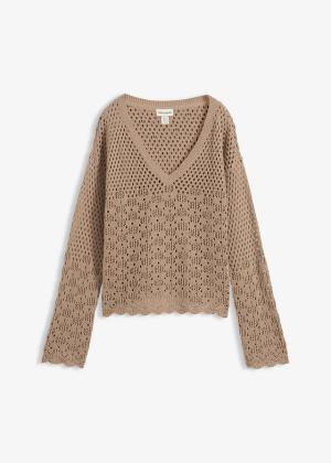 Lekki sweter ażurowy