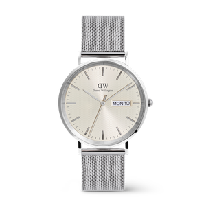 Daniel Wellington DW Watch Classic Day Display Sterling Champagne 40mm Silver