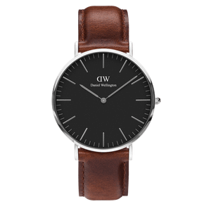 Daniel Wellington DW Watch Classic St Mawes Black Silver 36mm