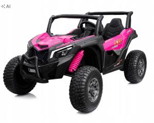 Auto na akumulator Quad Buggy UTV X3 Off-Road 4 x 200 W 24V Różowy