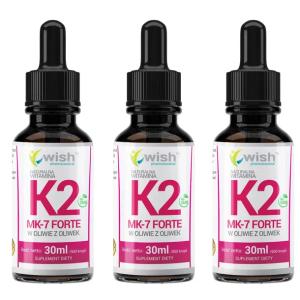 WITAMINA K2 MK7 Forte 50 ug Kości Odporność Wapń Mięśnie 2700 Kropli 90 ml